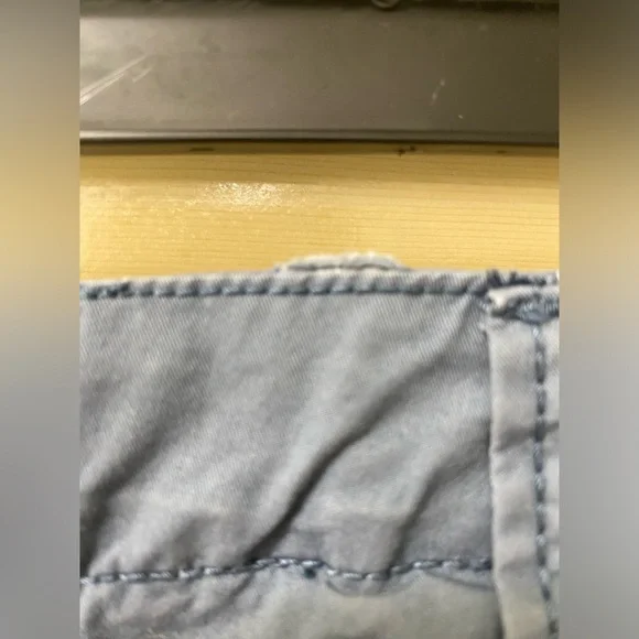 ❤️🥰Izod Capri Tie Cropped Ankle Gray Blue Cargo Leisure Pants - Picture 8 of 9